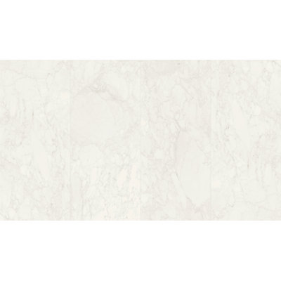 Carreau de porcelaine poli blanc JEM Adagio pour plancher et mur (48 po x 110 po)
