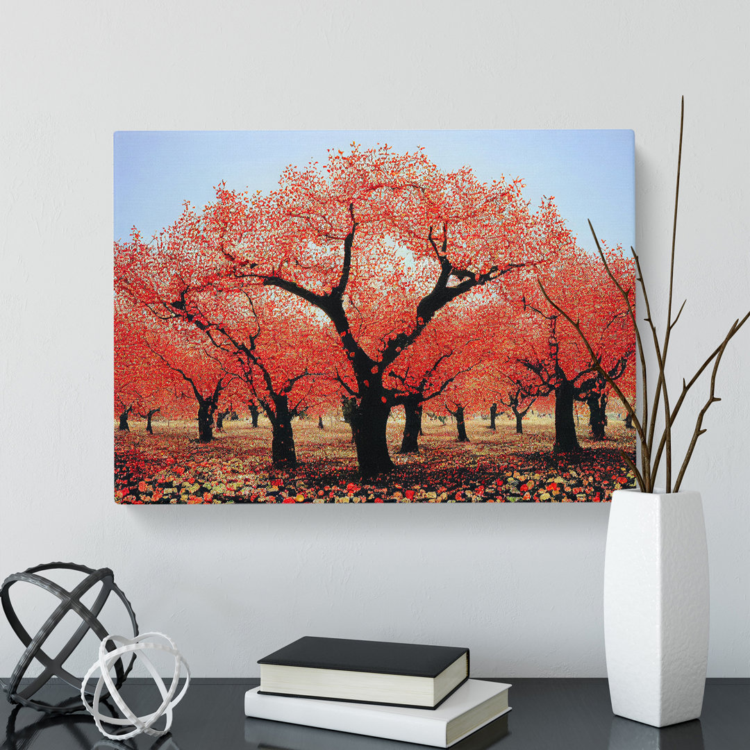XXX-H1022-WF-7139X Pretty Apple Trees - Wrapped Canvas Print