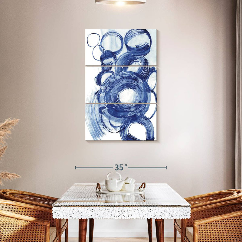 Avery Blue Circle Study II, 45" H x 28" W