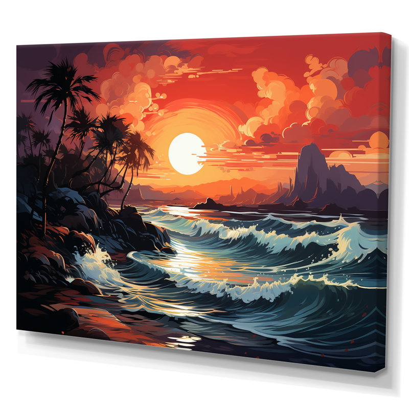 Paradis tropical II - imprimé, Toile tendue, 12" H x 20" W