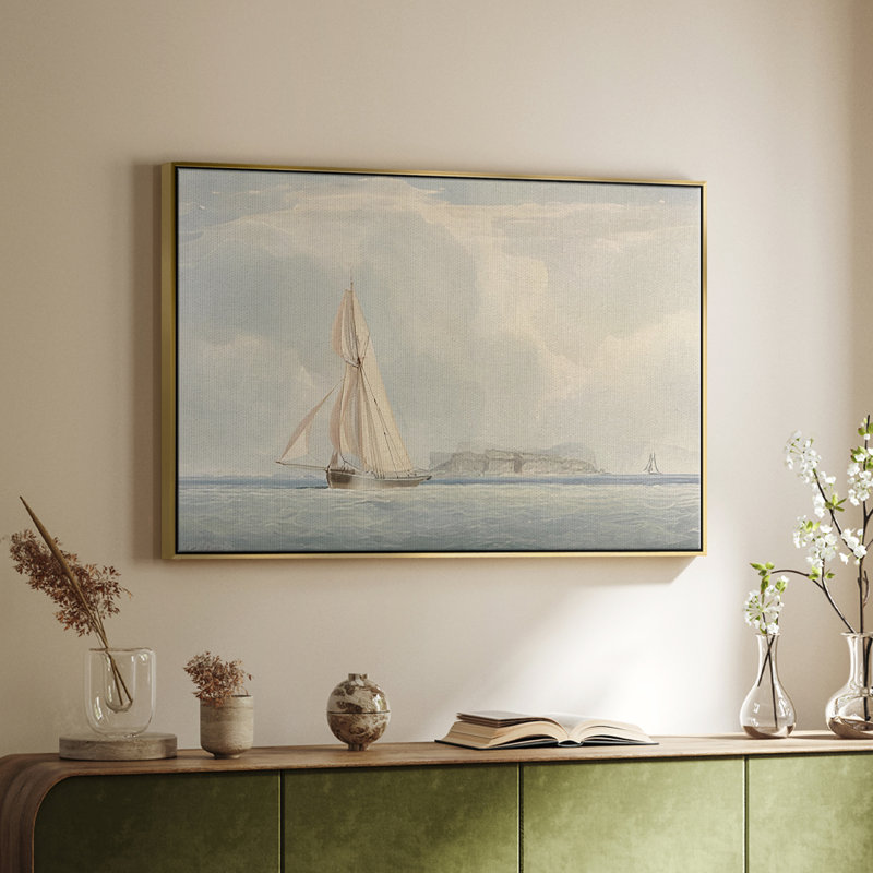 Vintage Nautical Print-LXV Framed Gallery Wrapped Canvas, Or, H 17 po x l 25 po