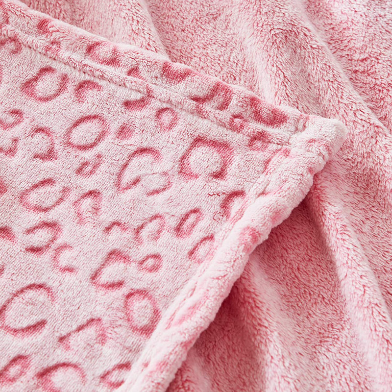 Couverture en flanelle , Rose, 50 po x 60 po