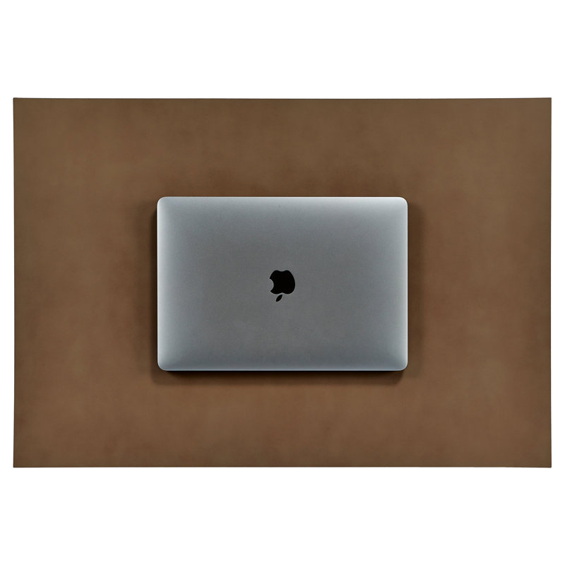 Graphic Image Desk Blotter Double-Sided Leather, Combo, Taupe/Black