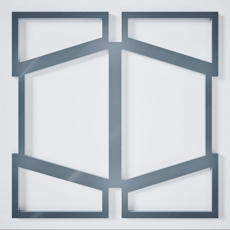 Panneaux muraux décoratifs en acrylique Greeley, très petit, l 7 3/8 po x H 7 3/8 po x T 1/8 po, gris foncé, Gris foncé