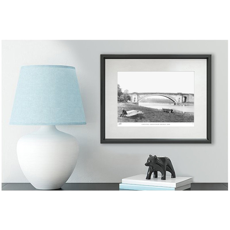 Chester, Grosvenor Bridge 1888 by Francis Frith - Single Picture Frame Print, 60cm H x 80cm W x 2.3cm D