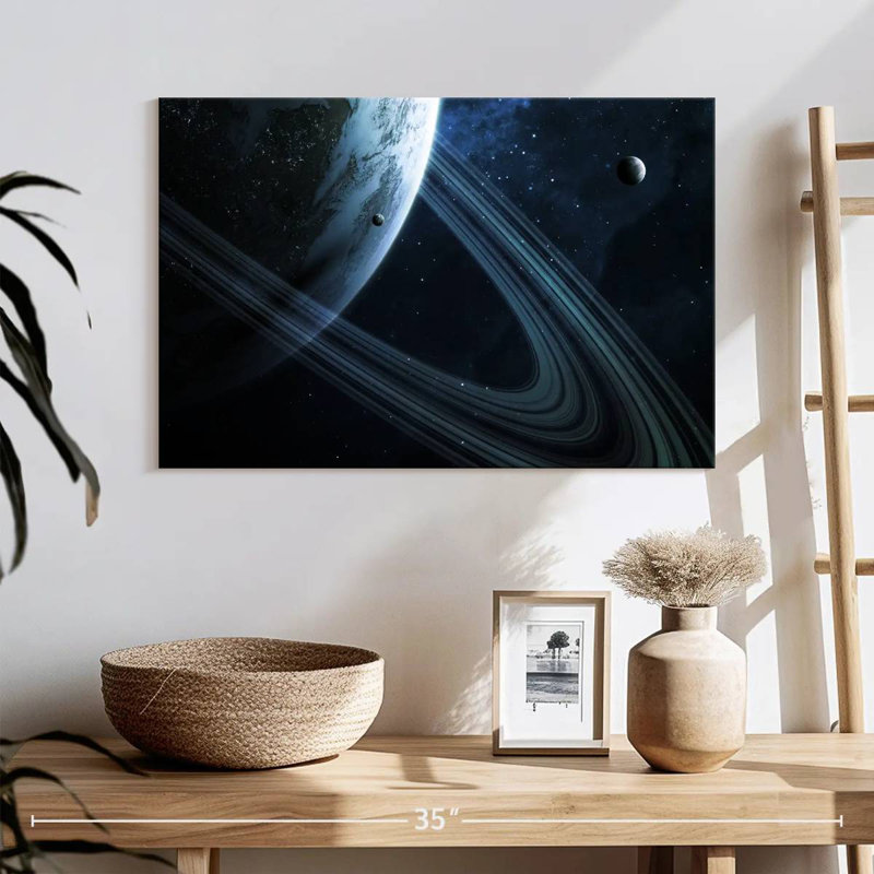 Oberle Earth-Like Ringed Planet, 16" H x 24" W