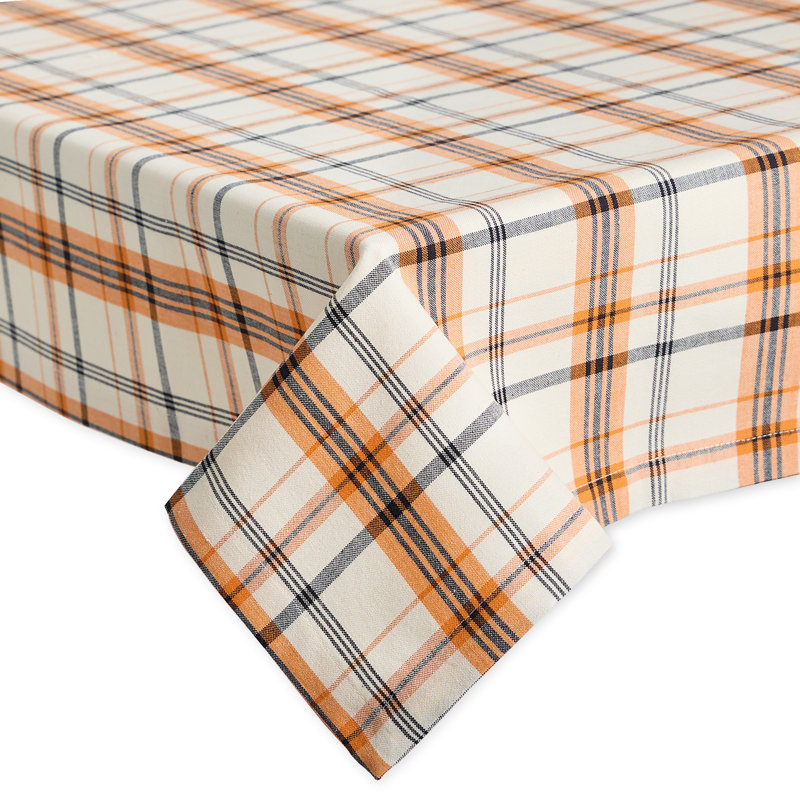 Happy Halloween Plaid Tablecloth - 52x52