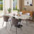 Malira Minimalist Modern White Rectangular Sintered Stone Dining Table with Pedestal Base, Pre-Assembly-259943409