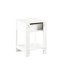 Table de bout moderne blanche avec tiroir, 15,87 po pour le salon et la chambre à coucher, facile à assembler et facile à assembler-773735314