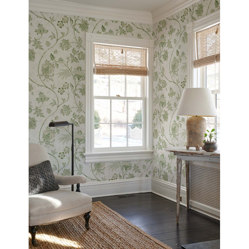 Papier peint Schumacher x Mark D. Sikes, Vert feuille