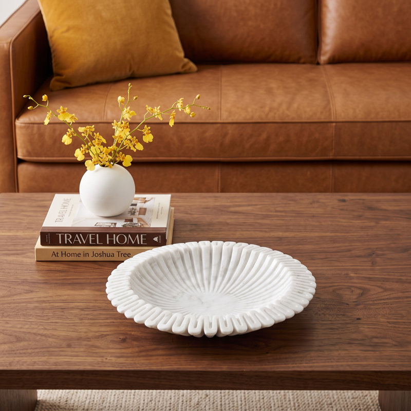White Marble Lotus Bowl