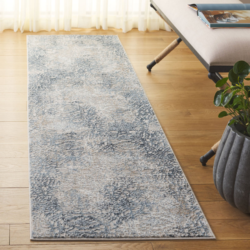 Blonnie Performance Abstract Rug, Runner 2' x 8'