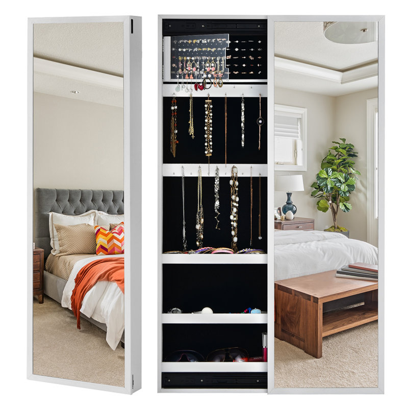 Blayde Wall Jewelry Armoire, White