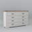 Commode double 8 tiroirs avec panneau supérieur brun rustique Astred