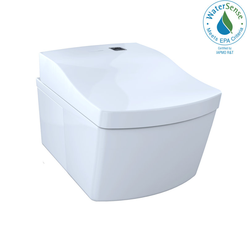 TOTO® NEOREST® EW™ Dual Flush 1.28 or 0.9 GPF Wall-Hung Toilet with Integrated Bidet Seat and eWater+®, Cotton White