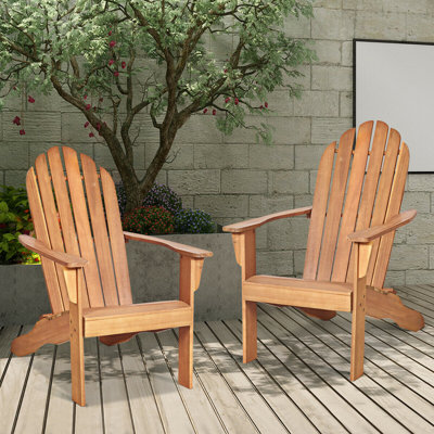 Edaline Acacia Outdoor Adirondack Chair