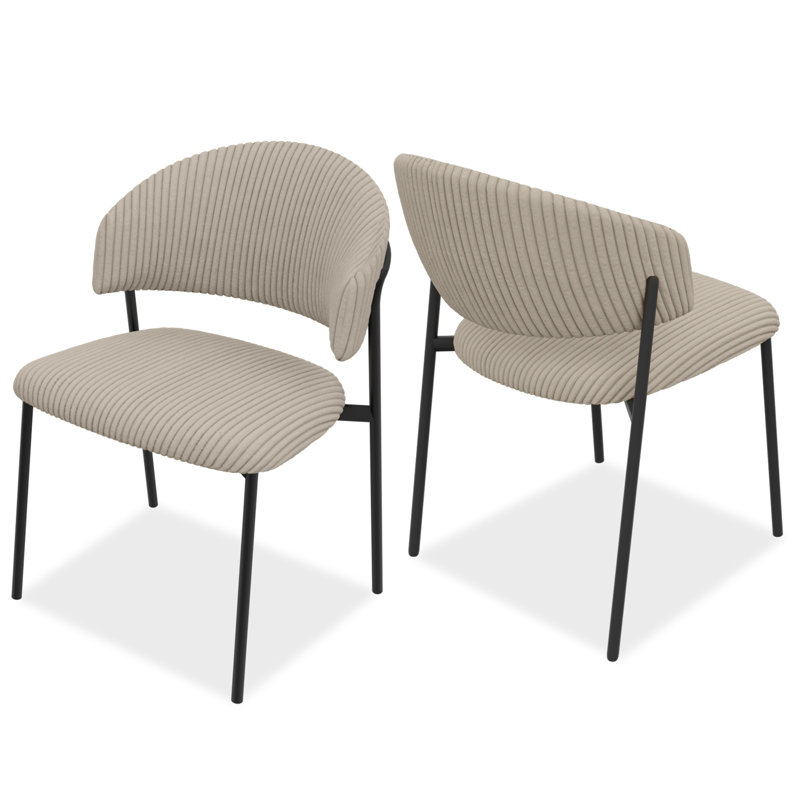 Ensemble de table de salle à manger avec chaises Modern Modern, 3 pièces: table, 2 chaises, Gris