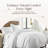 Whisper Organic 100% Organic Cotton Duvet Cover King Size - Naturally Soft Lightweight & Cooling Duvet Cover Set With Decorative Shams - Premium Gots Certified 300 Thread Count Sateen Weave (Queen, White)-117402479-117402482