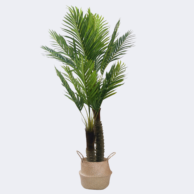 Pot à palmier artificiel avec poignées Type C, H 23,62 po x l 59,84 po x P 23,62 po