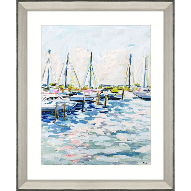 Marina au crépuscule, art encadré