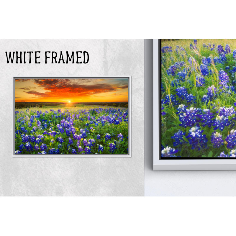 Élégante œuvre d'art sur toile Bluebonnet - décor moderne, 1P, H : 31,6 x L : 43,4 pouces