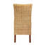 Chaise de salle à manger moderne bohémien en rotin naturel et bois d'acajou