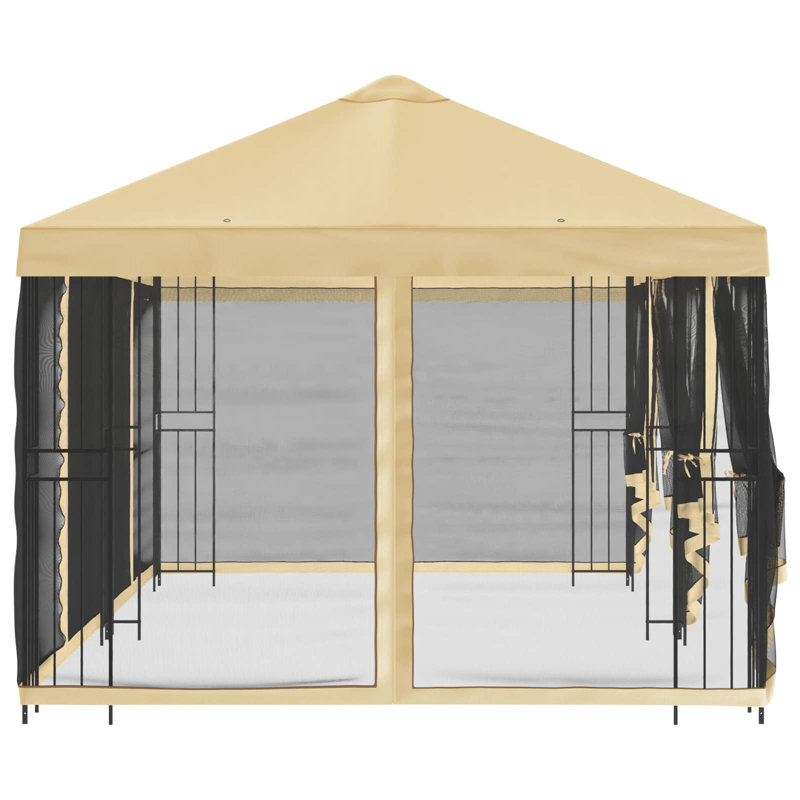 Vidaxl Gazebo Polyester And Steel, Cream