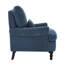 Fauteuil d'appoint Rickon style campagne française, avec accoudoirs arrondis et coussin lombaire, idéal pour le salon, la chambre ou le bureau à domicile.-129513833