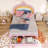 Wood Frame Full Size Upholstered Rainbow Design Bed With Storage Drawer-1010876002