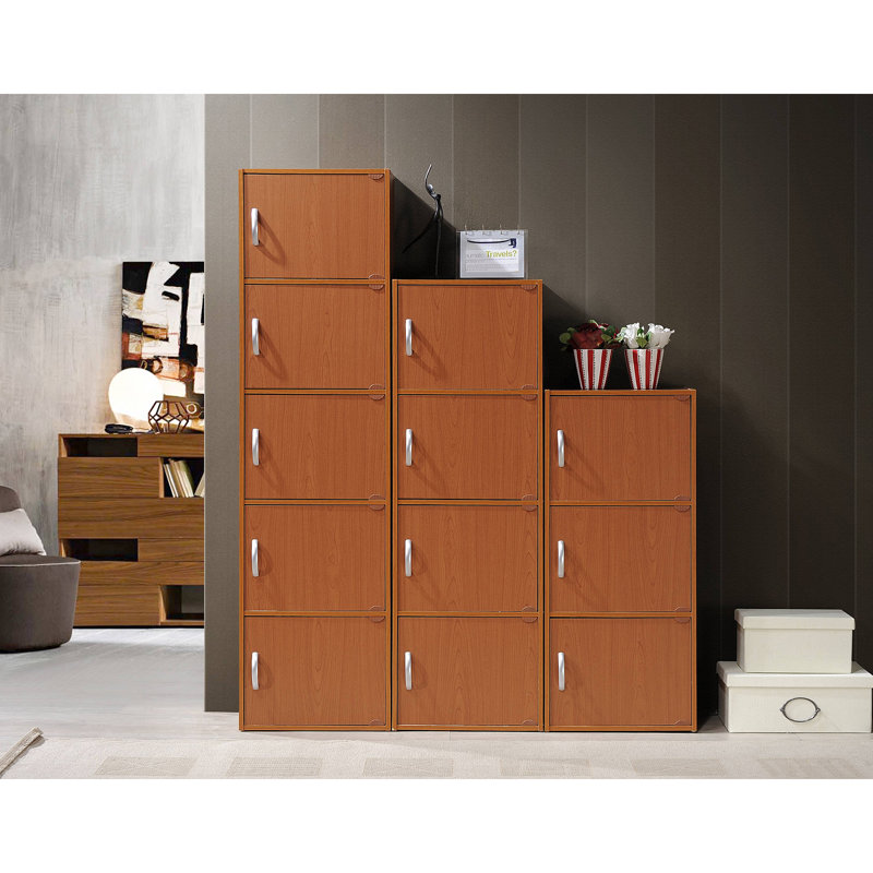 15.9'' Wide 5 - Shelf Storage Cabinet, Brown