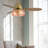 42"W Eliora LED Indoor Ribbed Glass Globe Ceiling Fan With Remote Control - House of Hampton®-1500315984