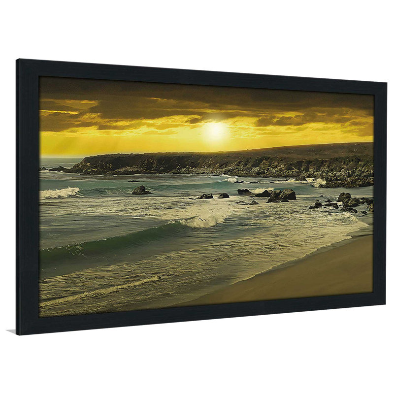 « malibu light », reproduction de photo encadrée, H 27,5 po x l 39,5 po x P 0,75 po, Plastique