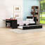 Lit plateforme en bois avec lit gigogne, bureau, port USB et lumière DEL-1082935163-1082935161