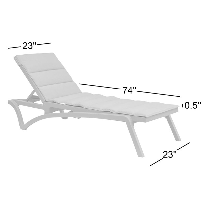 Coussin de chaise longue d'extérieur Tali Sunbrella®, Canvas Taupe Sunbrella®