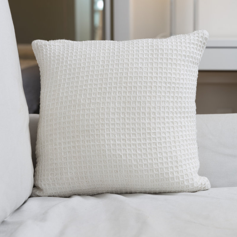 Cotton Throw Pillow, Cream