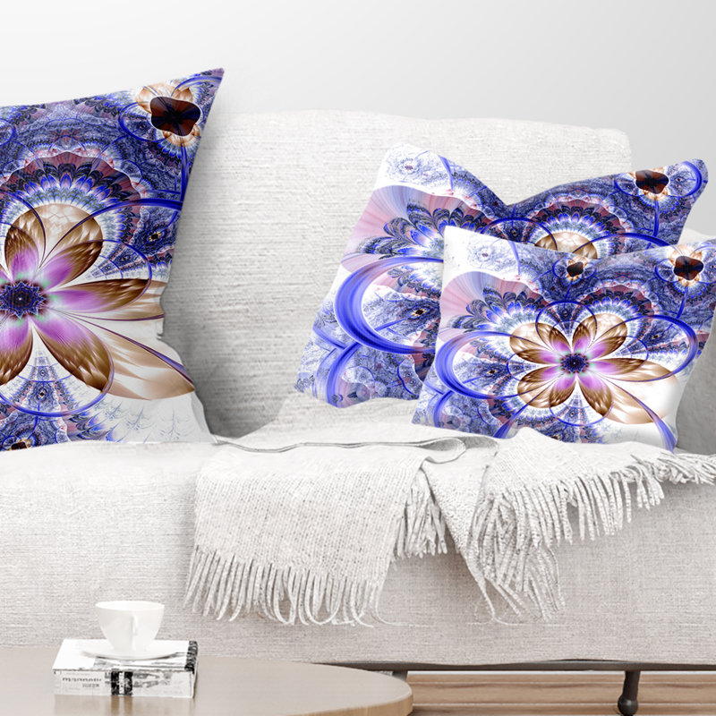 Coussin lombaire floral fractal