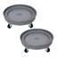 Chariot à tambour en plastique robuste pour barils de 30 et 55 gallons - Gris