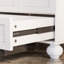 Meuble-lavabo simple en céramique avec pieds en bois massif Echo, meuble-lavabo simple en céramique 24 po avec tablette réglable, 2 portes
