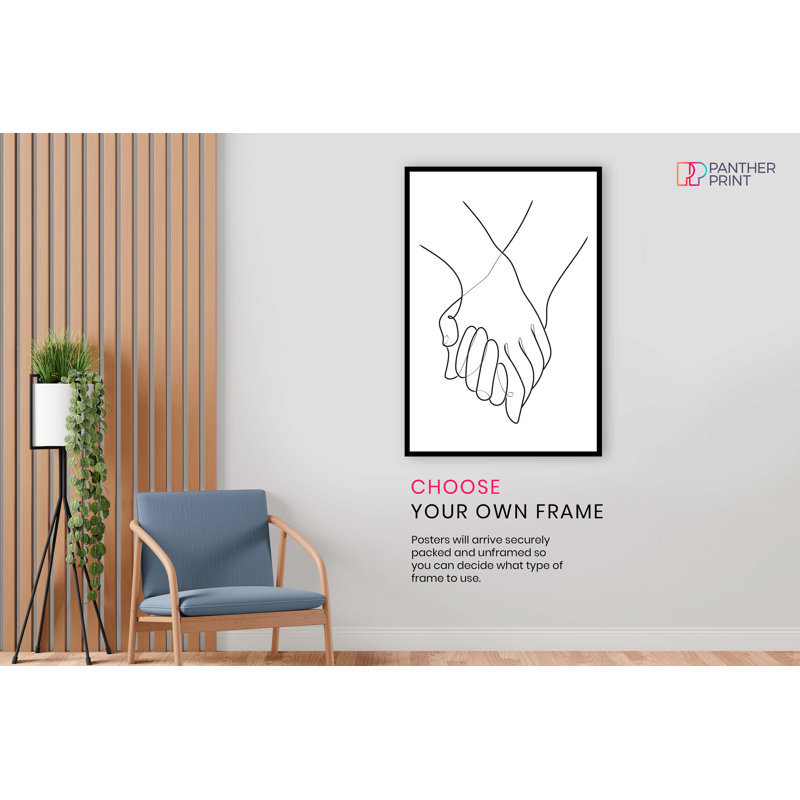 Holding Hands - No Frame Print, 46cm H x 31cm W x 0.5cm D
