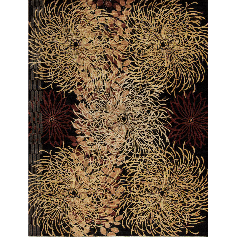 Whimsical One-of-a-Kind 9' X 12' Hand Knotted Area Rug