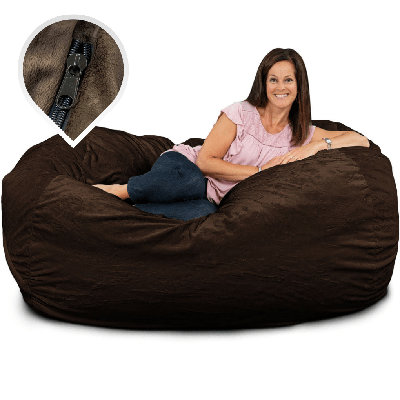  | Housse de remplacement pour fauteuil à billes 5,5 pi | Lavable amovible | Housse seulement