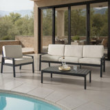 Mittal 3 Piece Outdoor Conversation Set