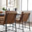 Tufted Upholstered Metal Dining Chairs-695779492