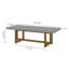 Bureau rectangulaire en bois massif imitation ciment