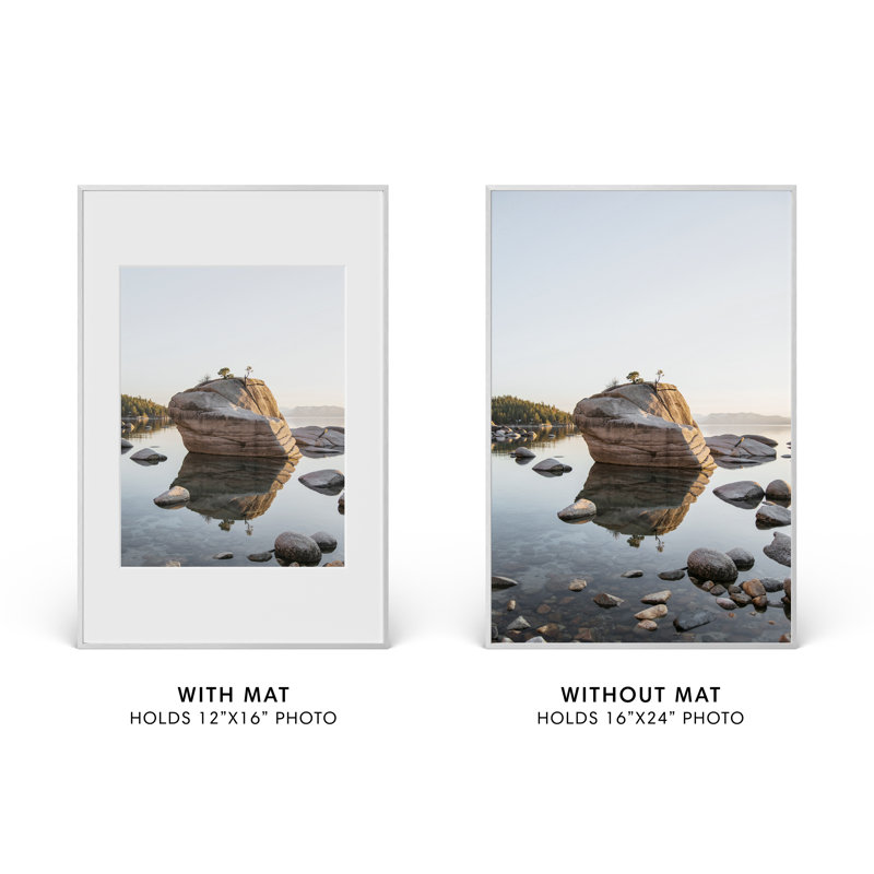 Silver Aluminum 16x24 Picture Frame with Real Glass