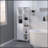 White 9-Shelf Linen Cabinet