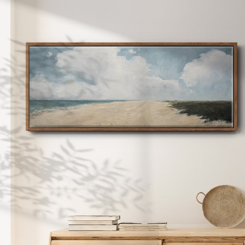 Beach Stroll- Framed Canvas, 24" H x 60" W