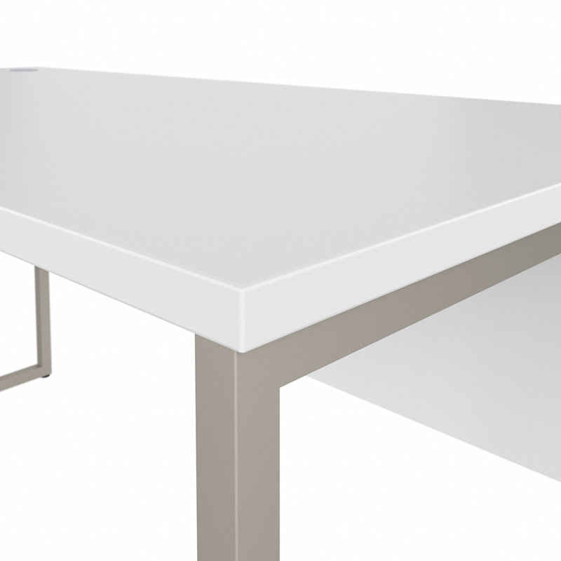 Office 500 Collection Modular Computer Desk, 29.91" H x 59.45" W x 29.37" D, White