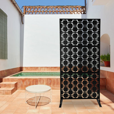 74.8"H Decorative Metal Privacy Screen for Indoors and Outdoors