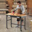 48" Workbench on Wheels Wood Top Work Table with Drawer Organizer 1500 lbs